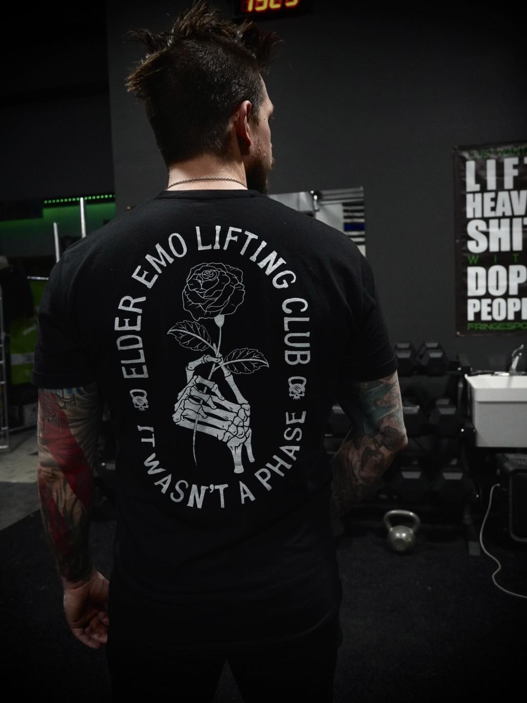 Elder Emo Lifting Club Tee - Dude That Lifts