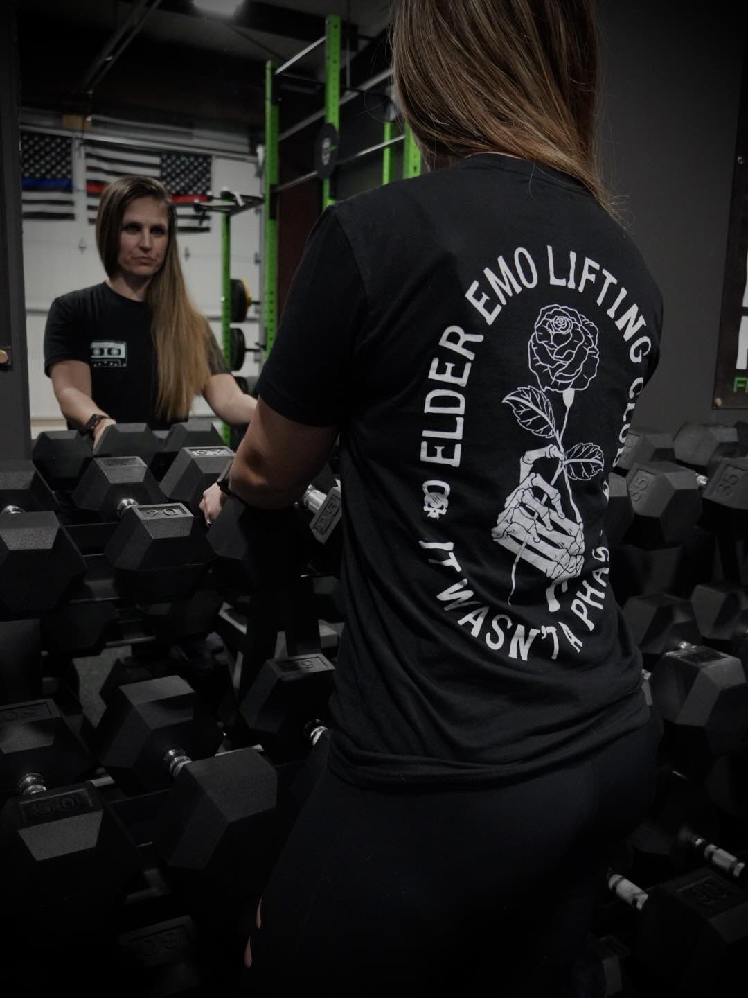Elder Emo Lifting Club Tee - Dude That Lifts