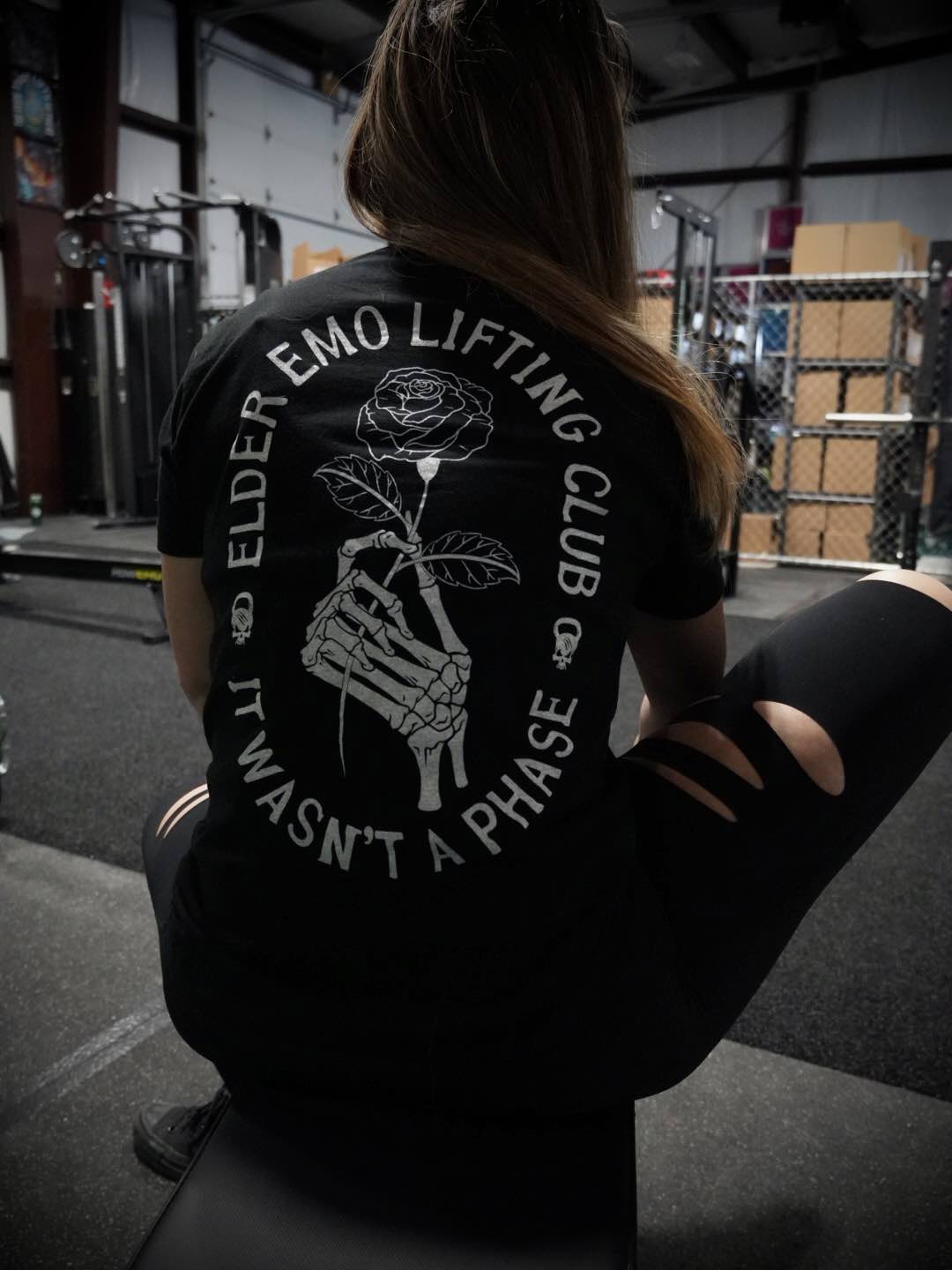 Elder Emo Lifting Club Tee - Dude That Lifts