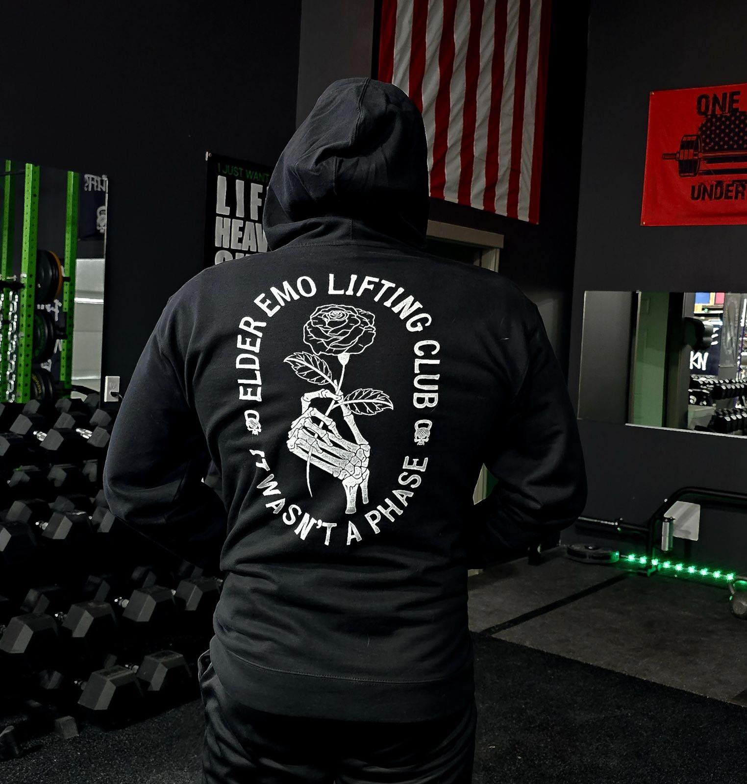 Elder Emo Lifting Club Pullover Hoodie - Dude That Lifts