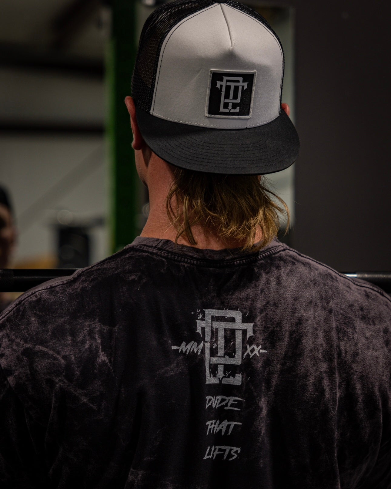 The Alias Patch Flat Bill- Black and White Hat - Dude That Lifts