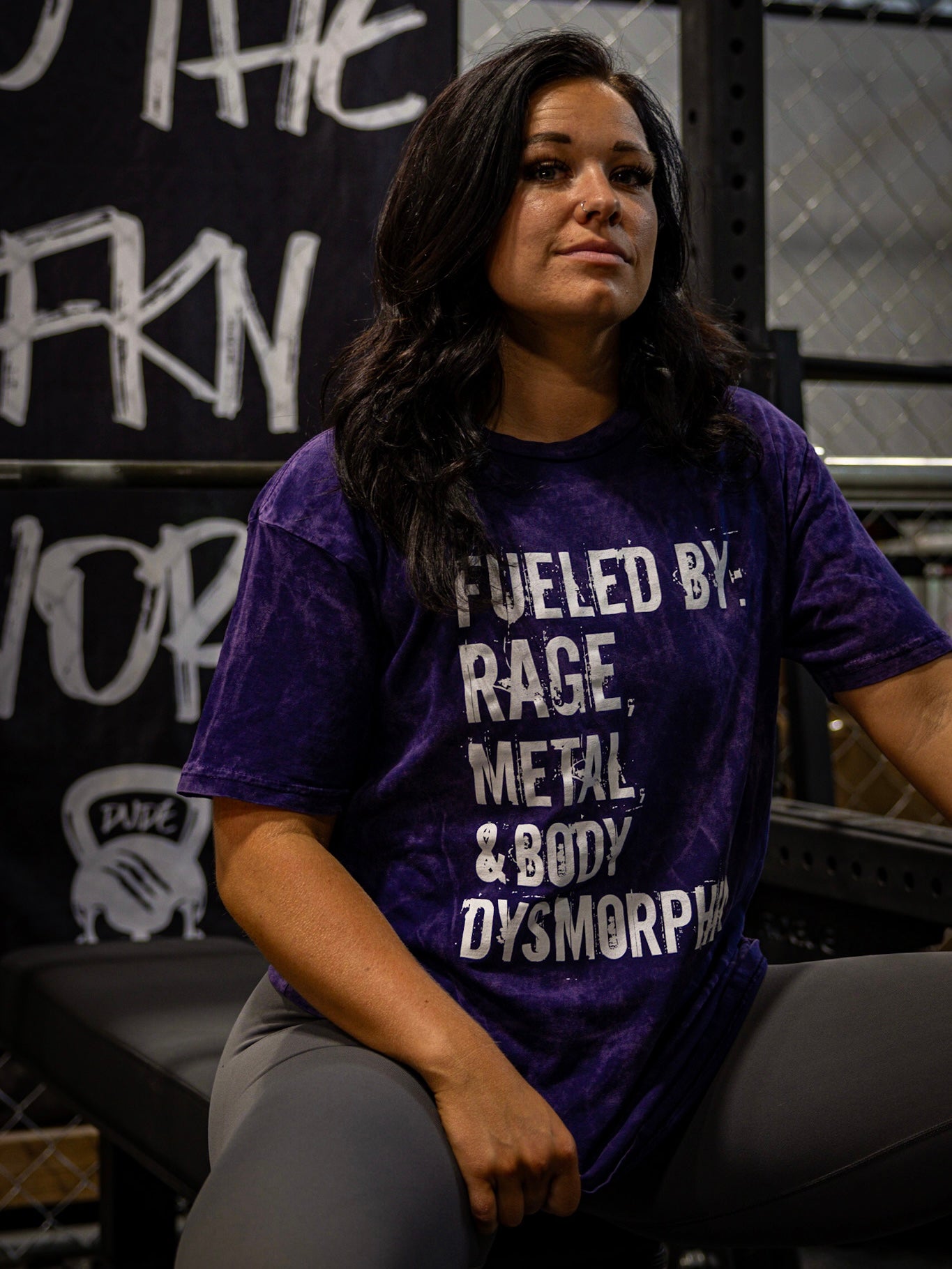 Fueled by RM&BD Oversized Purple Tee - Dude That Lifts
