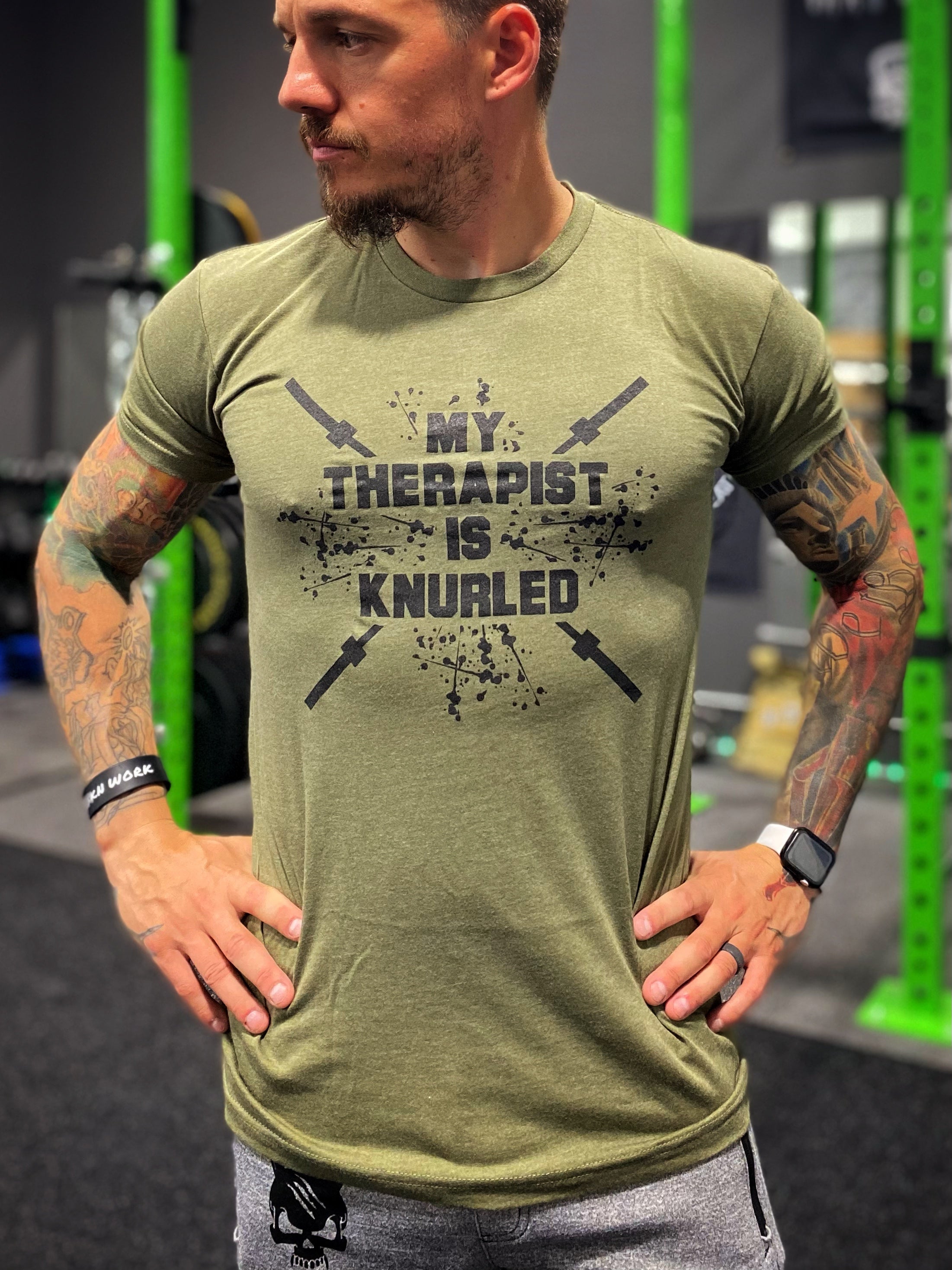 My Therapist is Knurled Tee - Dude That Lifts