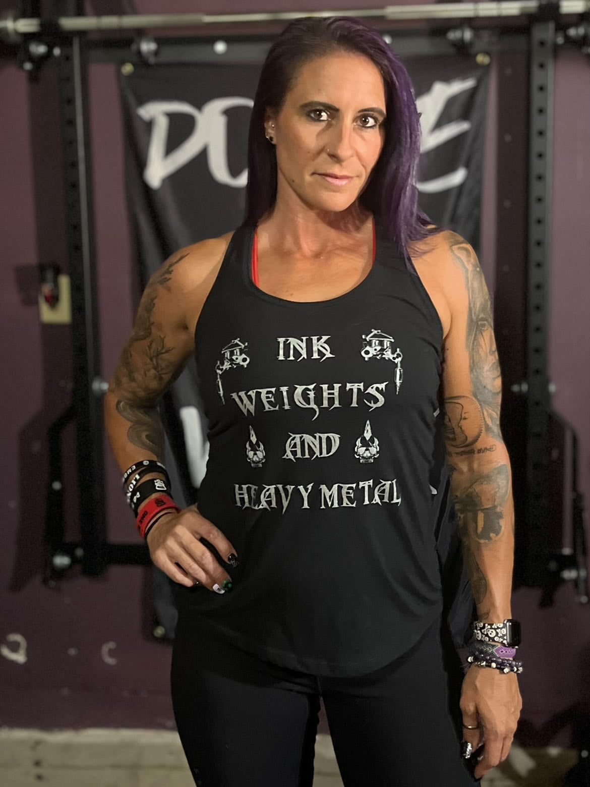 INK-WEIGHTS-HEAVY METAL WOMEN'S TANK - Dude That Lifts