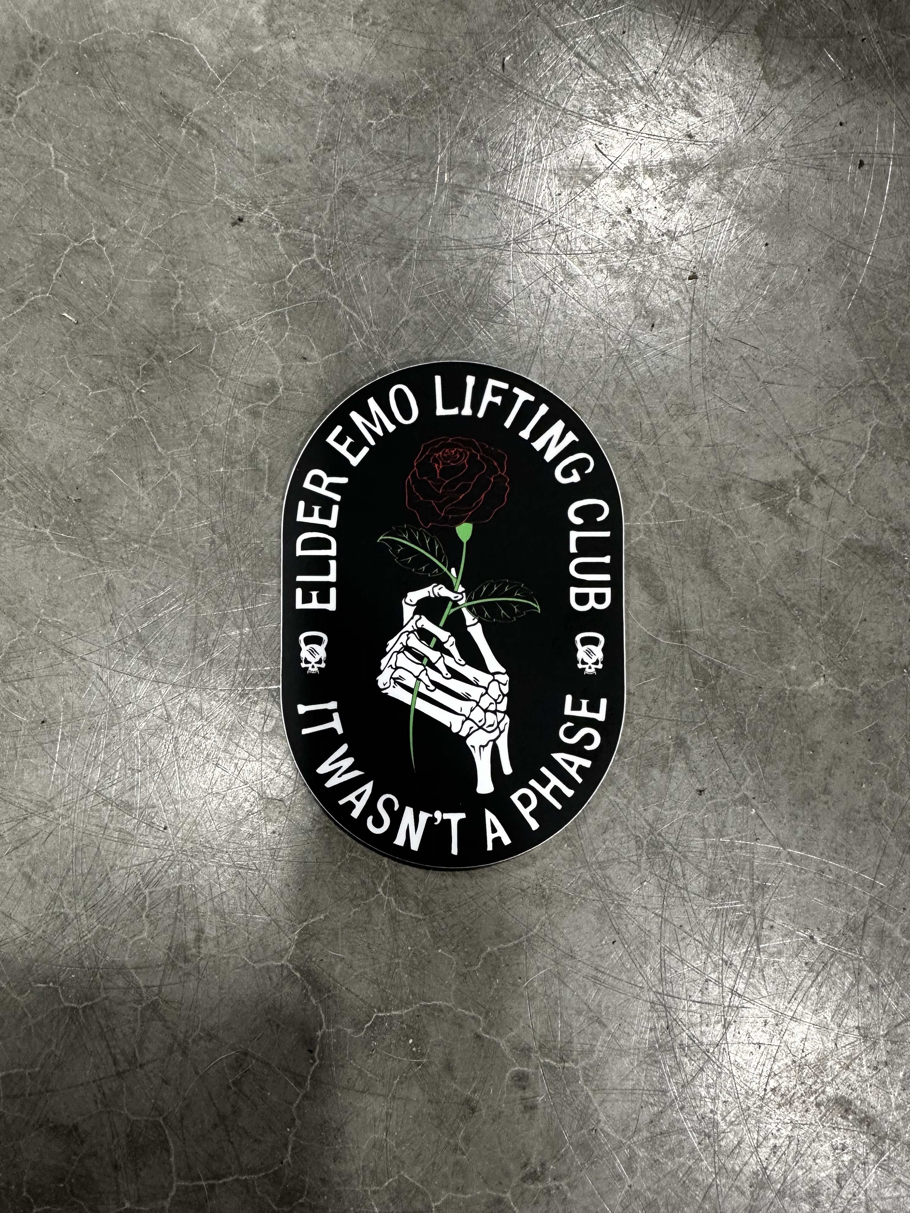 Elder Emo Lifting Club Sticker - Dude That Lifts
