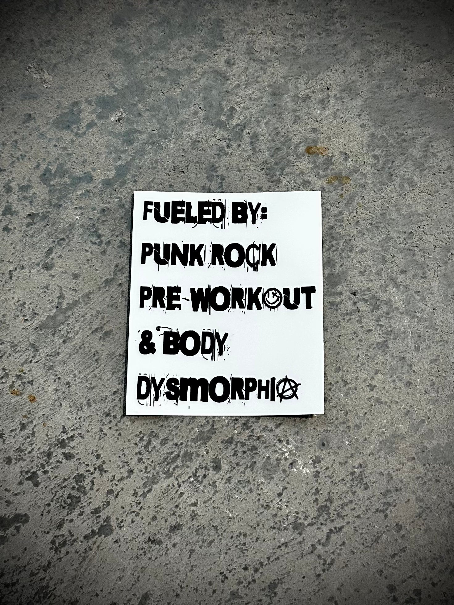 Fueled By Punk Rock Sticker - Dude That Lifts