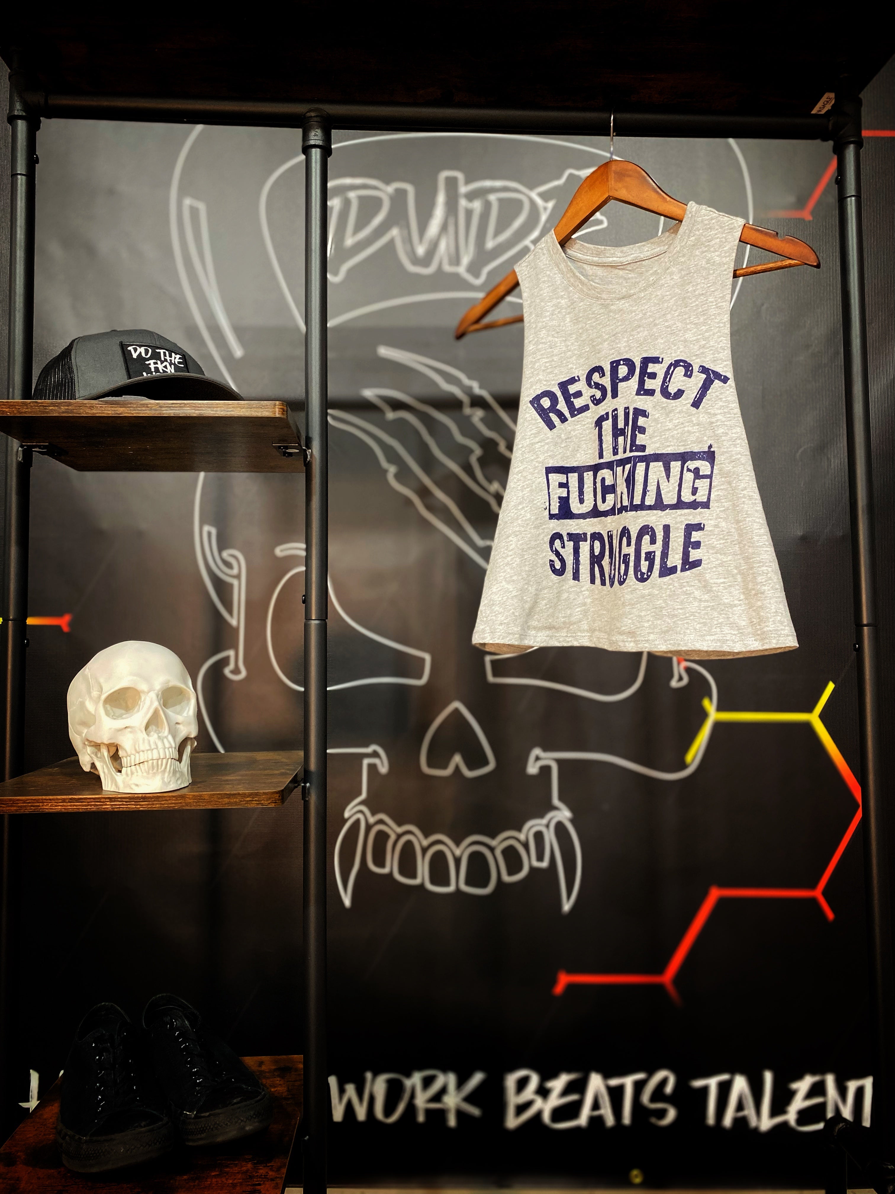 RESPECT THE STRUGGLE WOMEN'S CROP TANK - Dude That Lifts