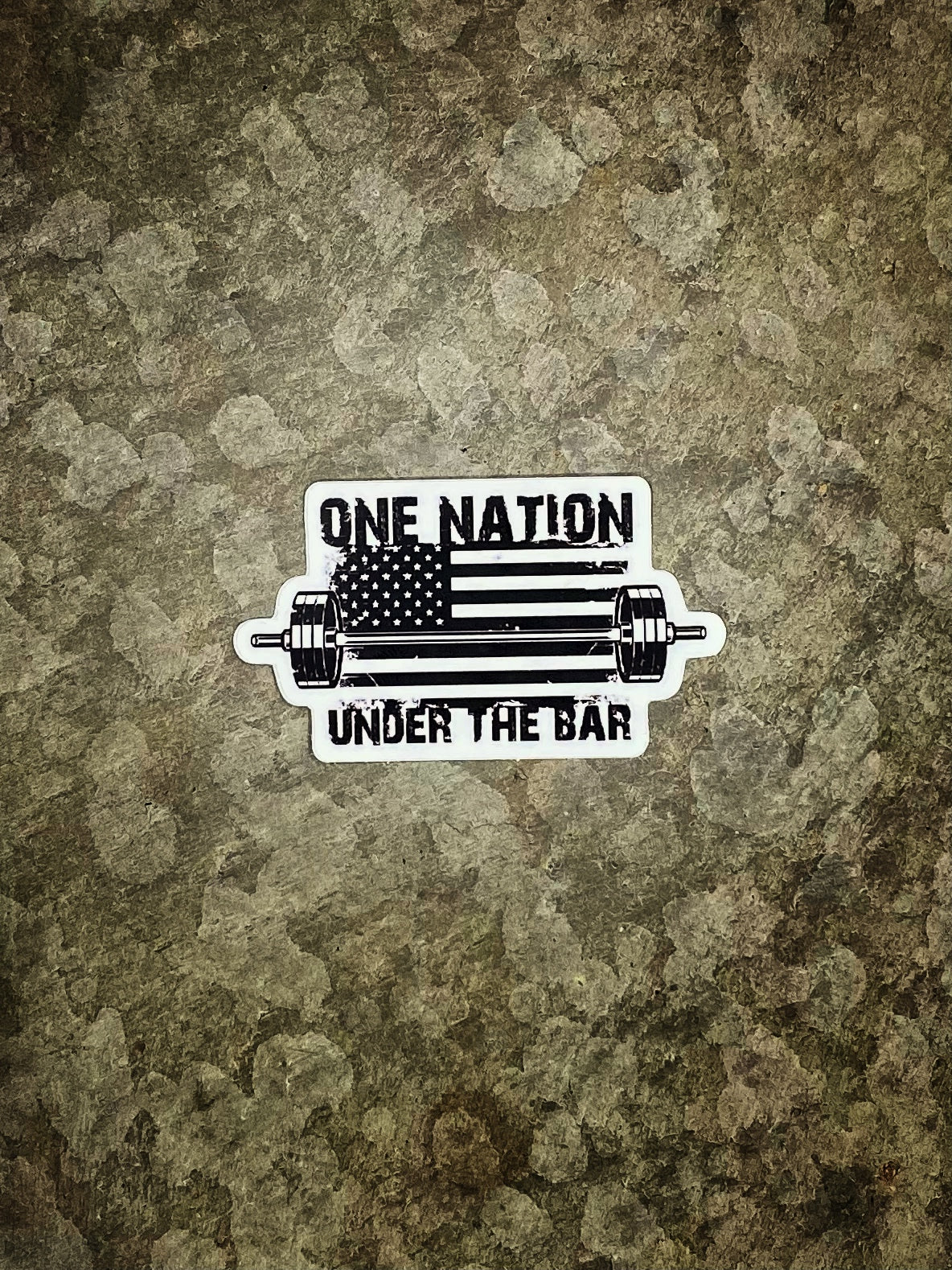 ONE NATION UNDER THE BAR STICKER - Dude That Lifts
