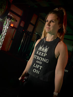 Keep Strong and Lift On Women's Crop Tank - Dude That Lifts