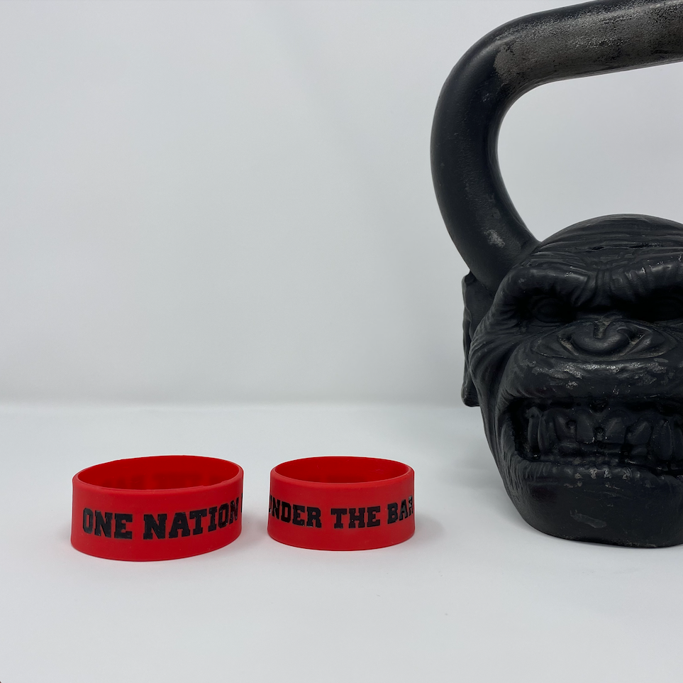 ONE NATION UNDER THE BAR SILICONE BRACELET - Dude That Lifts